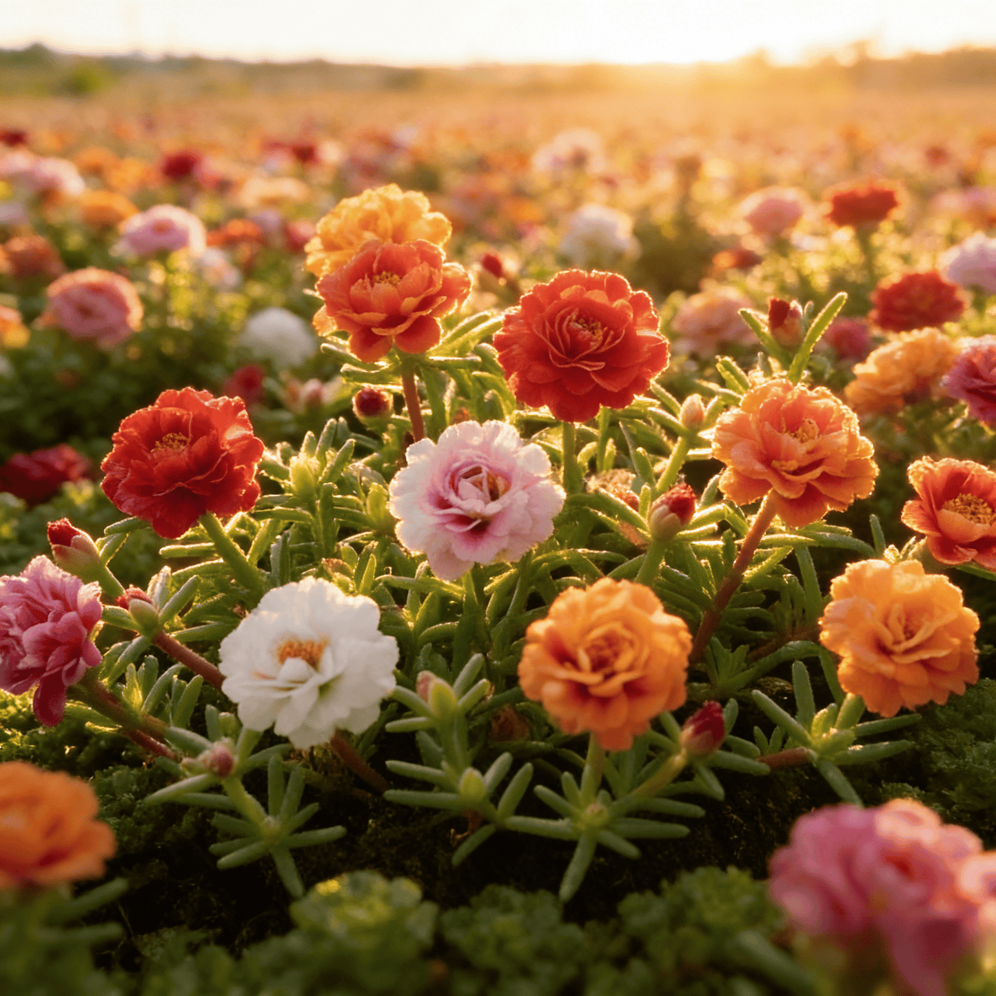 🌸 Double Delight Moss Rose Seeds – 🌿 Perennial / Giant Blooms / No-Fuss Growth