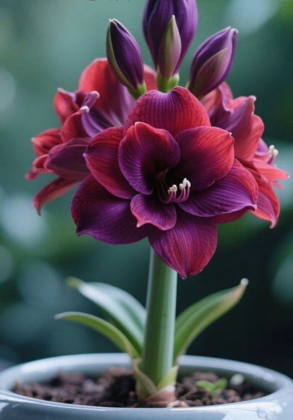 🔥 Limited-Time Offer 🌺 Rare Double-Petaled Perfume Amaryllis – Giant Fragrant Blooms All Winter Long ❄️