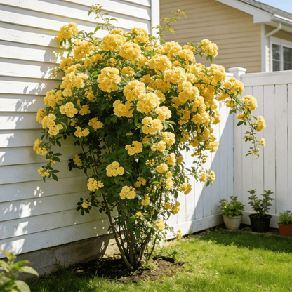 🏠💛 Yellow Banksia Rose 🌿 Create Stunning Flower Walls — Easy to Grow Anywhere 🌼