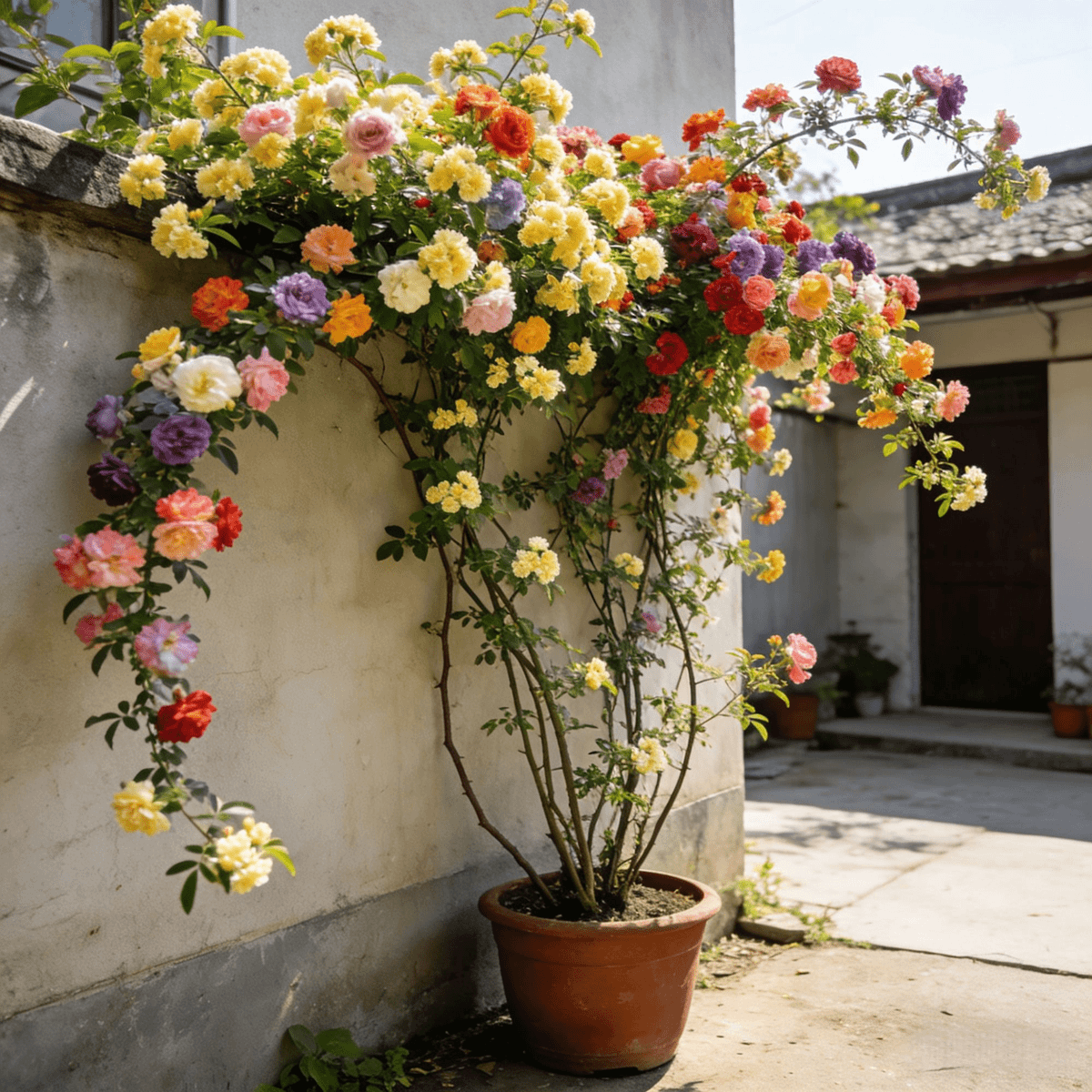 🏠💛 Yellow Banksia Rose 🌿 Create Stunning Flower Walls — Easy to Grow Anywhere 🌼
