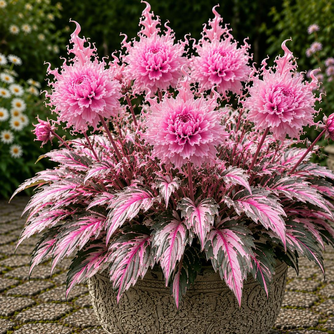 🤗🌸 Variegated Dahlia Bulbs 🌿💥 Stunning Multi-Color Blooms, Easy to Grow